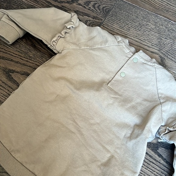 Miles the label 18 months baby toddler long sleeve crewneck brown bowling ruffle - Picture 5 of 5